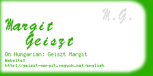 margit geiszt business card